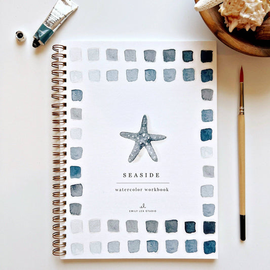 Seaside watercolor workbook